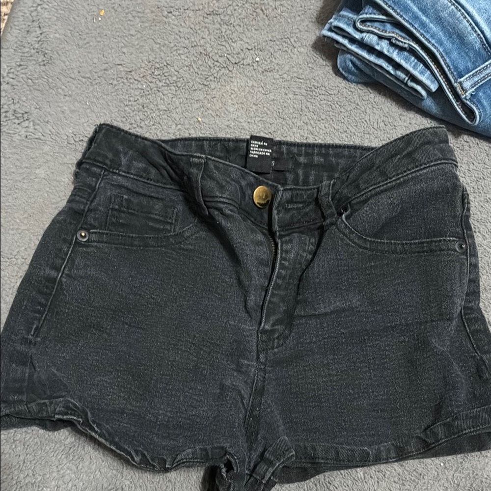 Forever 21 Black Jean Shorts